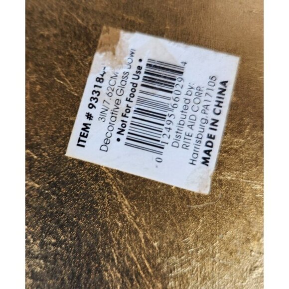 Christmas Holiday Glass Gold Bowl With Poinsettia Design - 10 Inch Diameter x 3 - Picture 11 of 12